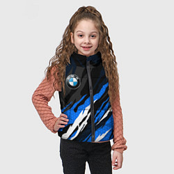 Детский жилет БМВ - синий гексагон, цвет: 3D-светло-серый — фото 2