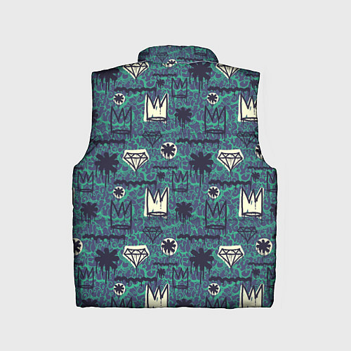 Детский жилет Граффити корона с бриллиантами / 3D-Красный – фото 2