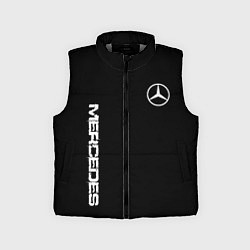 Детский жилет Mercedes benz logo white auto, цвет: 3D-светло-серый