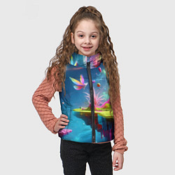 Детский жилет Космическая фантазия - нейросеть, цвет: 3D-красный — фото 2