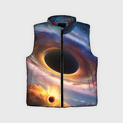 Детский жилет Чёрная дыра поглощает вселенную, цвет: 3D-красный