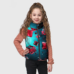 Детский жилет Взрыв из камней, цвет: 3D-светло-серый — фото 2
