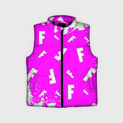 Детский жилет Fortnite pattern pink