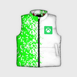 Детский жилет Xbox кислотные зеленые краски, цвет: 3D-красный