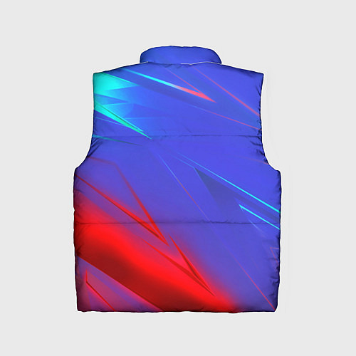 Детский жилет Неоновые полосы геометрия / 3D-Красный – фото 2