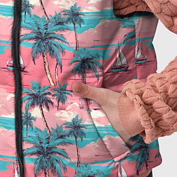 Детский жилет Летний закат на море паттерн-текстура, цвет: 3D-черный — фото 2