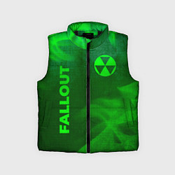 Детский жилет Fallout - green gradient вертикально, цвет: 3D-черный