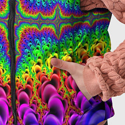 Детский жилет Фрактальный узор психоделика, цвет: 3D-черный — фото 2