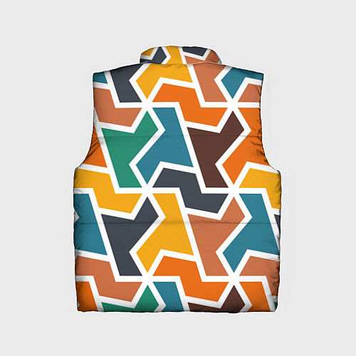 Детский жилет Геометрический узор разноцветный / 3D-Красный – фото 2