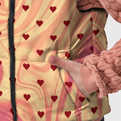 Детский жилет Жёлто-красный абстракция с маленькими сердечками, цвет: 3D-красный — фото 2