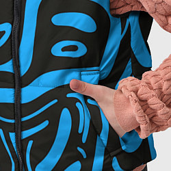 Детский жилет Хаотичные синие полосы, цвет: 3D-черный — фото 2