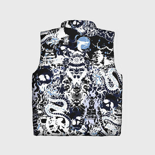 Детский жилет Японский самурай и драконы / 3D-Светло-серый – фото 2