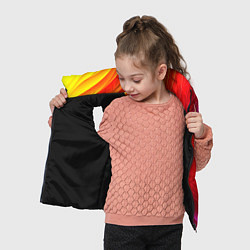 Детский жилет Абстрактные волны текстура, цвет: 3D-черный — фото 2