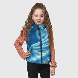 Детский жилет Днк в синем свечении, цвет: 3D-черный — фото 2
