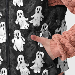 Детский жилет Паттерн с призраками, цвет: 3D-черный — фото 2