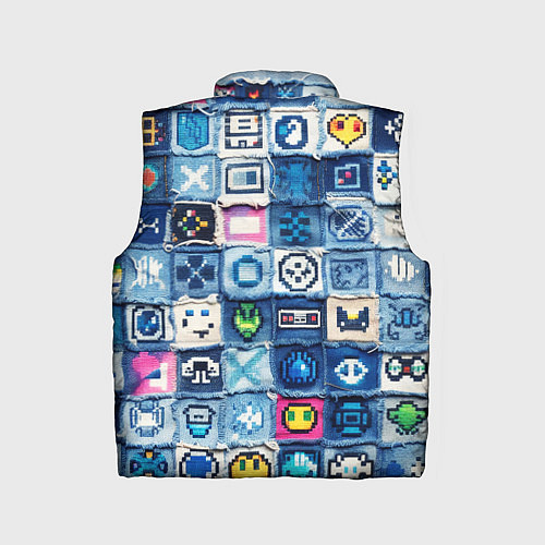 Детский жилет Пиксельный пэчворк / 3D-Красный – фото 2