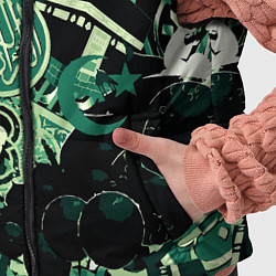 Детский жилет Полумесяц и мусульманские узоры, цвет: 3D-черный — фото 2