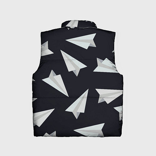 Детский жилет Белый бумажный самолётик - Телеграм / 3D-Светло-серый – фото 2