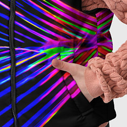 Детский жилет Неоновый лучи текстура, цвет: 3D-красный — фото 2