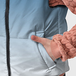 Детский жилет Бирюзовый градиент текстура, цвет: 3D-светло-серый — фото 2