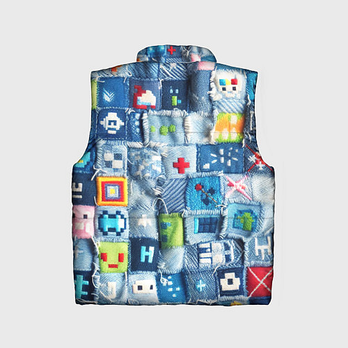 Детский жилет Minecraft значки на пэчворк / 3D-Красный – фото 2