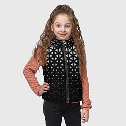 Детский жилет Геометрический градиент - чёрно-белый, цвет: 3D-светло-серый — фото 2