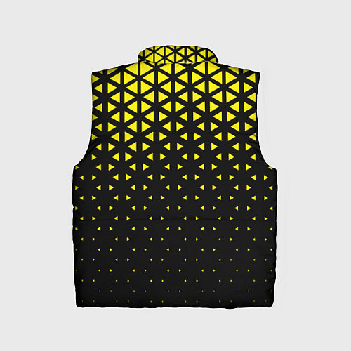 Детский жилет Геометрический градиент - чёрно-жёлтый / 3D-Светло-серый – фото 2