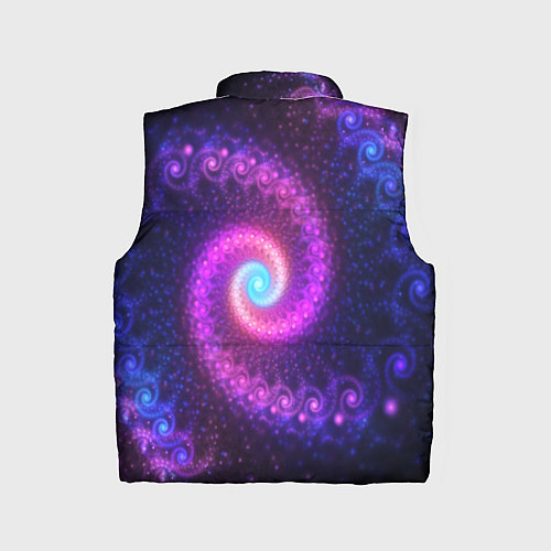 Детский жилет Фрактальный неон / 3D-Красный – фото 2