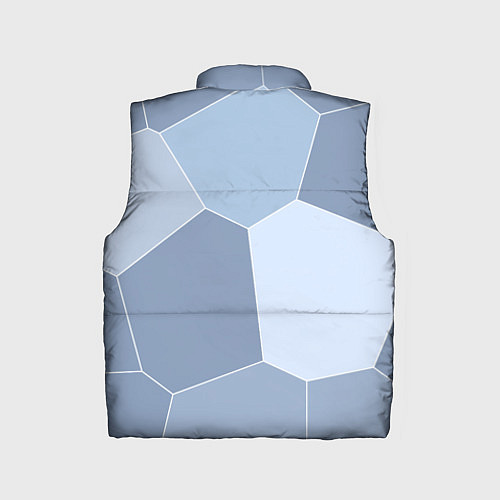 Детский жилет Стальной голубой крупная мозаика / 3D-Светло-серый – фото 2