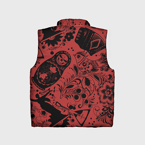 Детский жилет Матрёшка с черепом на фоне славянских узоров и бал / 3D-Светло-серый – фото 2