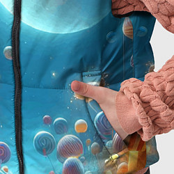 Детский жилет Сказочные грибы и бабочки под луной - фантазия, цвет: 3D-черный — фото 2