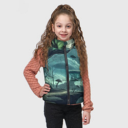 Детский жилет Сказочный грибной лес на похожей планете - фантази, цвет: 3D-светло-серый — фото 2