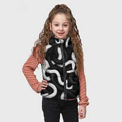 Детский жилет Черные и белые змеи, цвет: 3D-светло-серый — фото 2