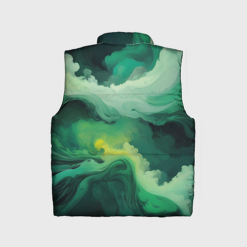 Детский жилет Изумрудные волны / 3D-Светло-серый – фото 2