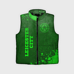 Детский жилет Leicester City - green gradient вертикально, цвет: 3D-черный