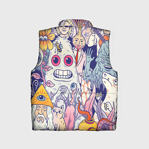 Детский жилет Психоделические монстры / 3D-Красный – фото 2