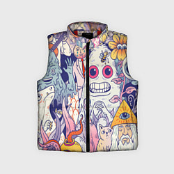 Детский жилет Психоделические монстры, цвет: 3D-красный
