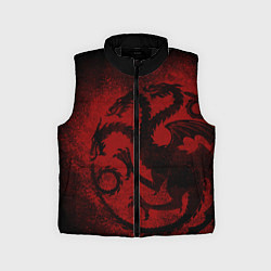 Детский жилет Targaryen house Game of Thrones, цвет: 3D-черный