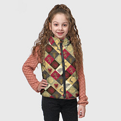 Детский жилет Лого домов Игра престолов паттерн, цвет: 3D-светло-серый — фото 2