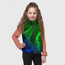Детский жилет Столкновение огней синий и зелёный, цвет: 3D-красный — фото 2