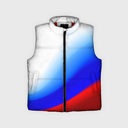Детский жилет Триколор волна, цвет: 3D-красный