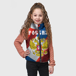 Детский жилет Цвета флага России, паттерн, цвет: 3D-красный — фото 2