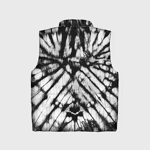 Детский жилет Абстрактное сердце - черно-белый тай-дай / 3D-Красный – фото 2