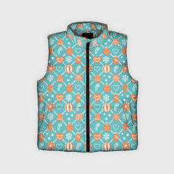 Детский жилет Новогодний фон с печеньем, цвет: 3D-светло-серый