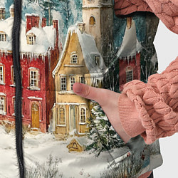 Детский жилет Праздничный новогодний город, цвет: 3D-светло-серый — фото 2