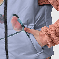 Детский жилет Снегири на ветке, цвет: 3D-красный — фото 2