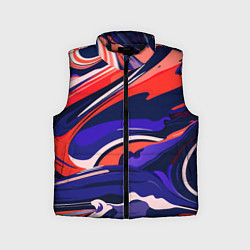 Детский жилет Абстракция разводов разноцветная, цвет: 3D-черный