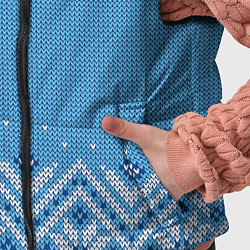 Детский жилет Вязаный скандинавский орнамент, цвет: 3D-светло-серый — фото 2