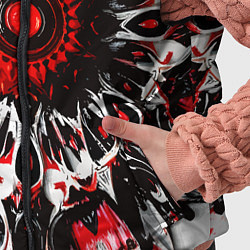 Детский жилет Красная сюрреалистичная абстракция, цвет: 3D-черный — фото 2