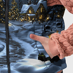 Детский жилет Ночной новогодний город, цвет: 3D-черный — фото 2
